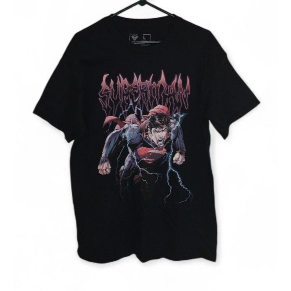 Superman Graphic T-shirt Men's Large Graffiti Lettering NWOT